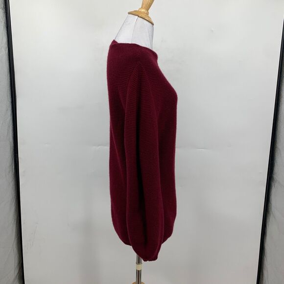 The Reset R Label Sweater Womens M Medium Ruby Ribbed Wool Cashmere Oversized - Picture 6 of 14